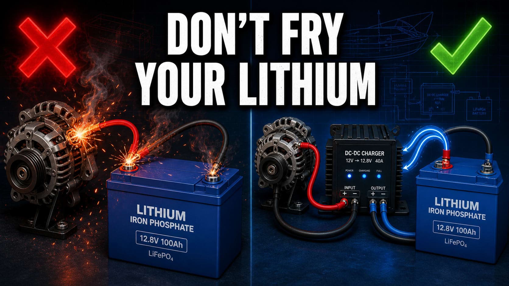 How to Safely Wire a Lithium Battery and DC-DC Charger on Your Boat