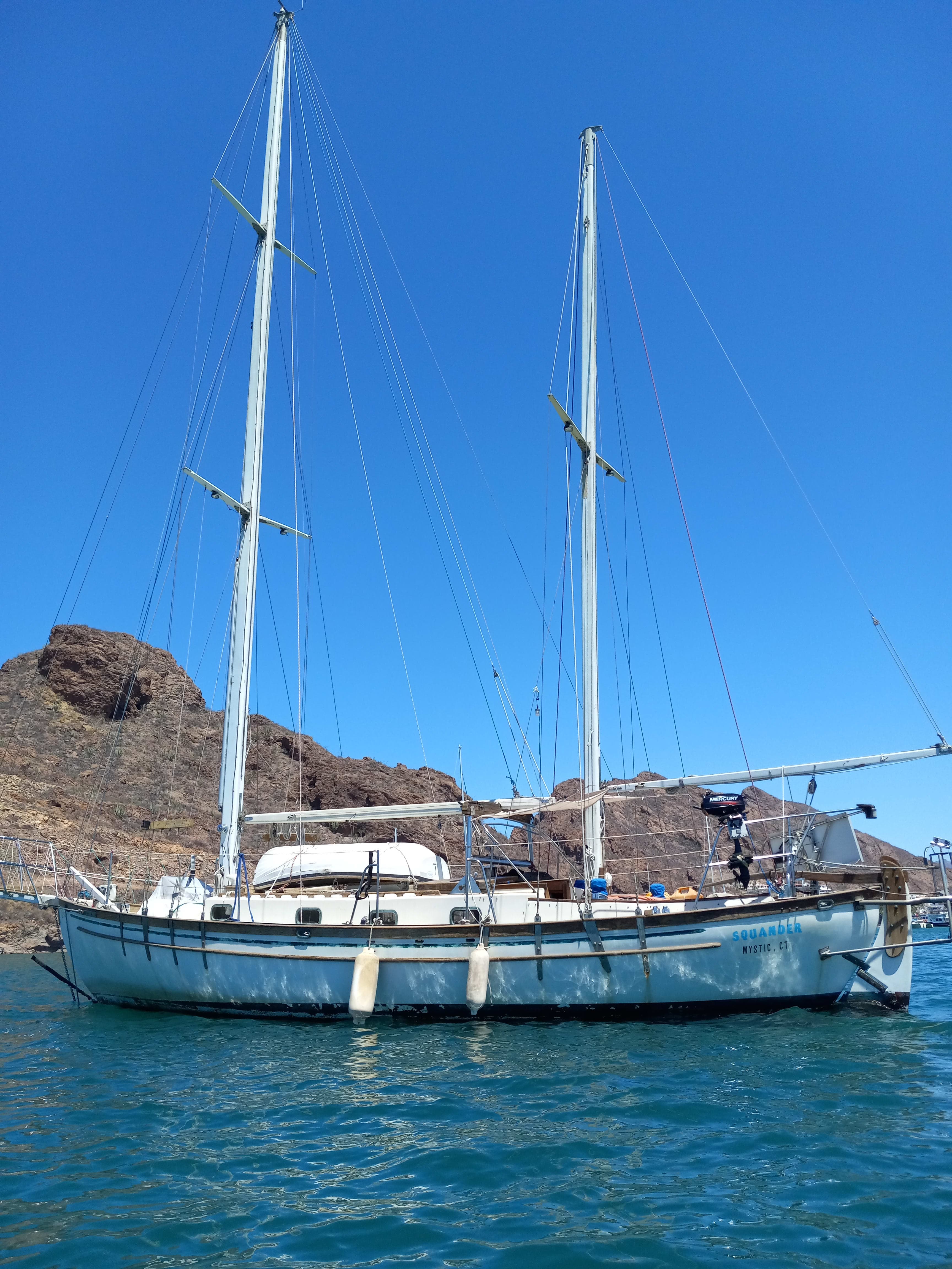 1981 Ingrid 38 Long Keel Ketch William Atkin designed ocean capable long keel double ender live aboard 38 on deck 45 LOA thumbnail 1